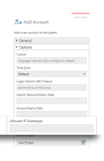 New option for restricting access to IP address
